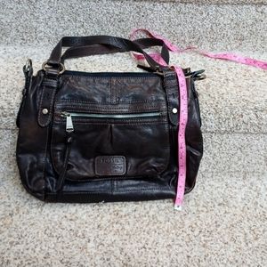 Fossil Dark Brown Leather Ungendered Shoulder Bag